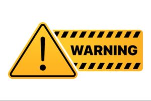 Warning sign. vibrio vulnificus.